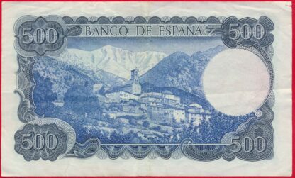 ESPAGNE  - 500 Pesetas - 1971 – Image 2