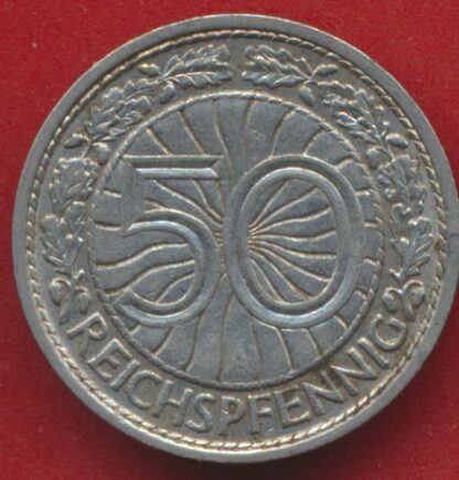 ALLEMAGNE - République de Weimar - 50 Pfennig - 1935 A – Image 2