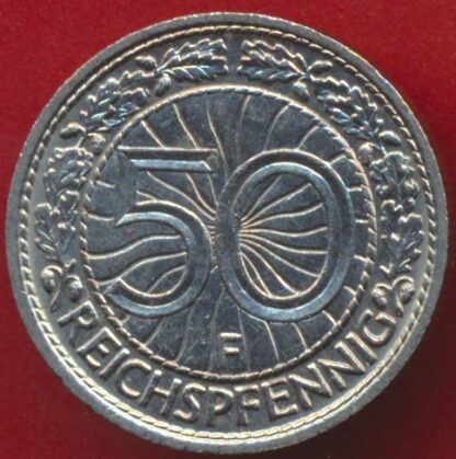 ALLEMAGNE - République de Weimar - 50 Pfennig - 1937 - F – Image 2