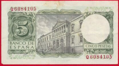 ESPAGNE  - 5 Pesetas - 1954 – Image 2