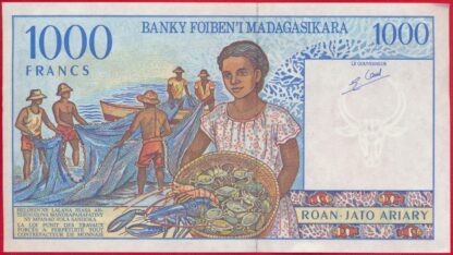 MADAGASCAR - 1000 Francs - ND (1994) – Image 2