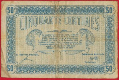 Mulhouse - 50 Centimes - 1918 – Image 2
