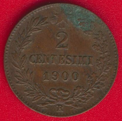 ITALIE - Umberto 1er - 2 Centesimi 1900 – Image 2