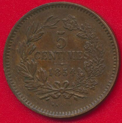 LUXEMBOURG - 5 Centimes - 1854 – Image 3