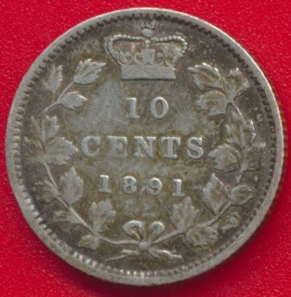 CANADA - 10 Cents - 1891 – Image 2