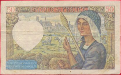 50 Francs - Jacques Coeur - Type 1941 - 26-9-1940 – Image 2