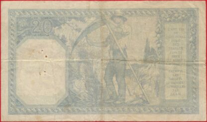 20 Francs - Bayard - Type 1916 – Image 2