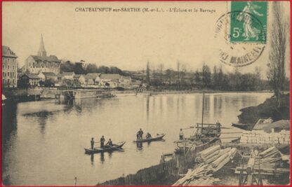 cpa-chateauneuf-sur-sarthe-ecluse-barrage