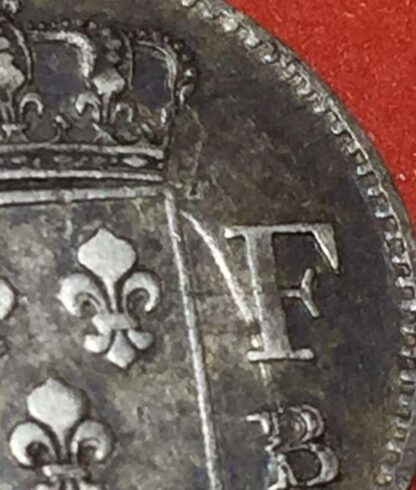Louis XVIII - 1/4 Franc - 1822 B - Fautée – Image 3