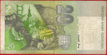 SLOVAQUIE - 20 Korun - 1993 – Image 2