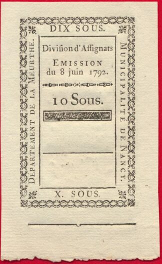 assignat-dix-sous-nancy-meurthe