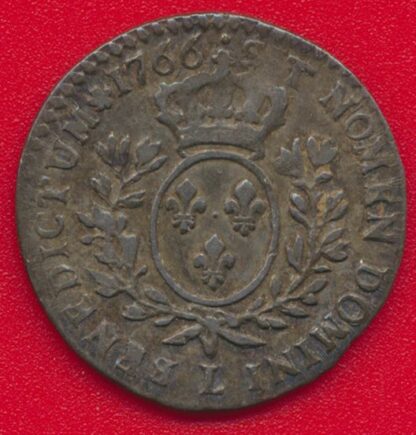 LOUIS XV - 1/10 Ecu au Bandeau - 1766 L Bayonne – Image 2