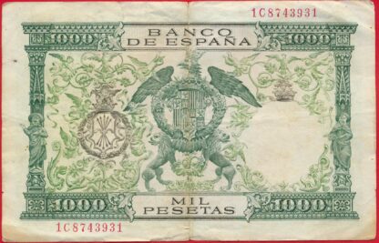 ESPAGNE - 1000 Pesetas - 1957 – Image 2