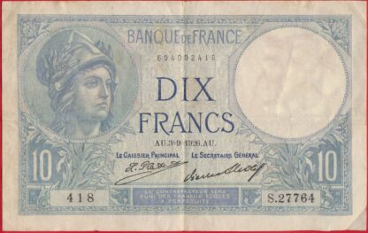 10-francs-minerve-3-9-1926-2418