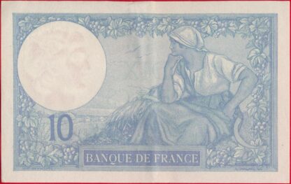 10 Francs - Minerve - 1927 – Image 2