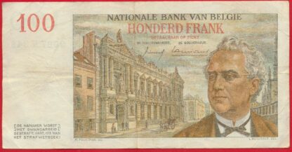 BELGIQUE - 100 Francs - 1958 – Image 2