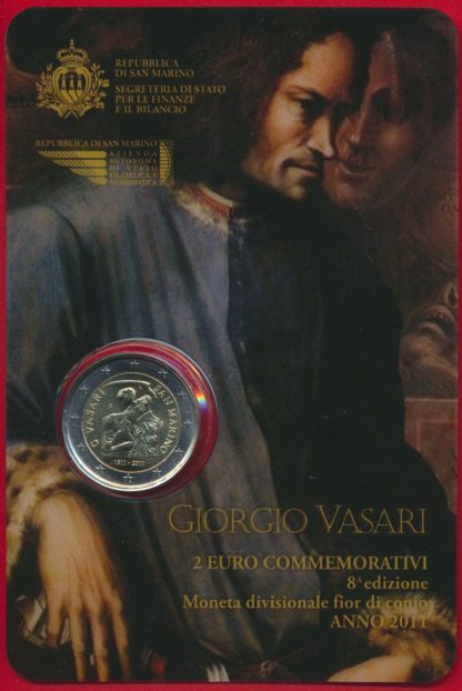 SAINT-MARIN - 2 EURO - 500e Anniversaire de la naissance de Vasari - 2011 – Image 2