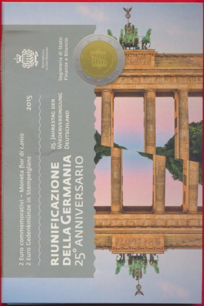 SAINT-MARIN - 2 EURO - 25e Réunification de l'Allemagne - 2015 – Image 3