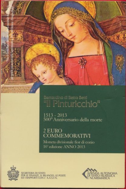SAINT-MARIN - 2 EURO - 500e Anniversaire de la mort de Pinturicchio - 2013 – Image 3