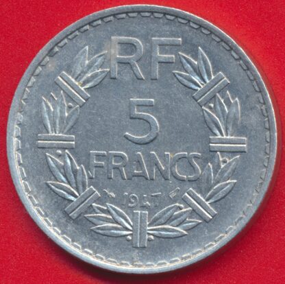 5 Francs Lavrillier - 1947 – Image 2