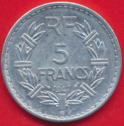 5 Francs Lavrillier - 1947 B – Image 2