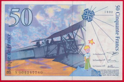 50 Francs - Saint-Exupéry - 1992 – Image 2