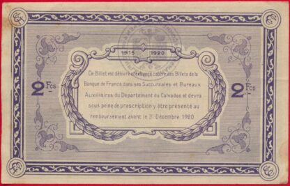 Caen - Honfleur - 2 Francs - 1915 – Image 2