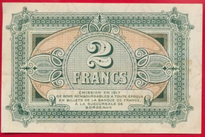 Bordeaux - 2 Francs - 1917 – Image 2