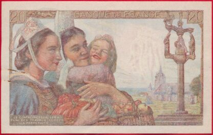 20 Francs - Pêcheur -1942 – Image 2
