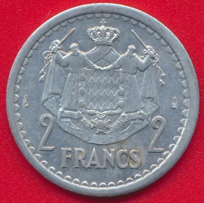 MONACO - Louis II - 2 Francs – Image 2