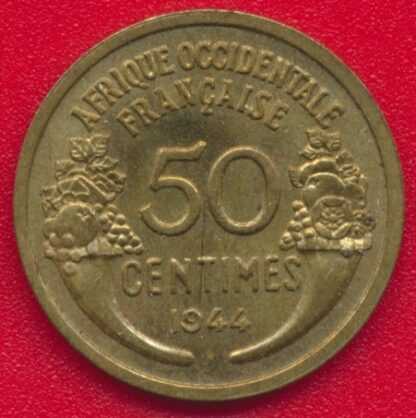 AFRIQUE OCCIDENTALE FRANÇAISE - 50 Centimes 1944 – Image 2