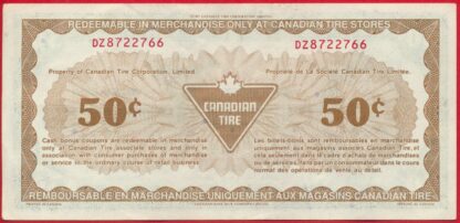 CANADA - Canadian Tire - 50 C - 1987 – Image 2