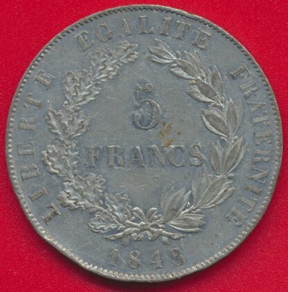 Essai - 5 Francs  - 1848 - Dieudonné – Image 2
