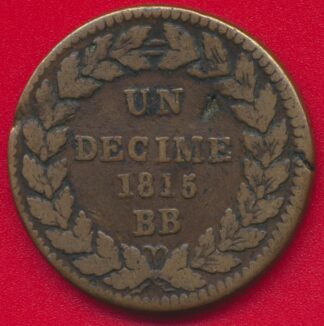 louis-xviii-decime-1815-bb-blocus-strasbourg