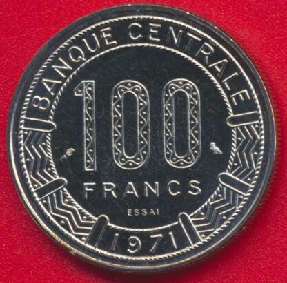 TCHAD - 100 Francs  - 1971 - Essai – Image 2