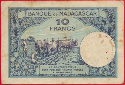 MADAGASCAR - 10 Francs - (1937-47) – Image 2