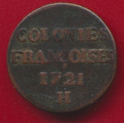 Colonies Françoises - Amérique - 9 Deniers - 1721 – Image 2