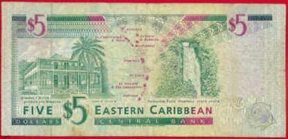 ETATS DE L'EST CARAIBES - 5 Dollars – Image 2