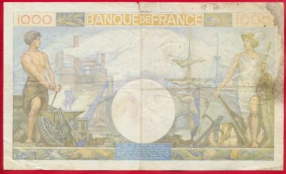1000  Francs - Commerce et Industrie - 1941 – Image 2
