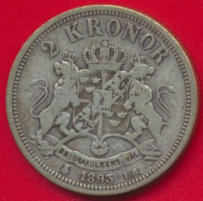 SUEDE - 2 Kronor - 1893 – Image 2