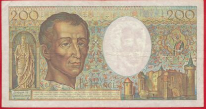 200 Francs - Montesquieu - 1984 – Image 2