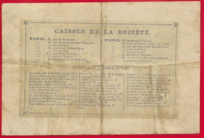 1 Franc - Société Générale - 1871 – Image 2