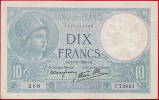 10-francs-minerve-21-11-1940-4268