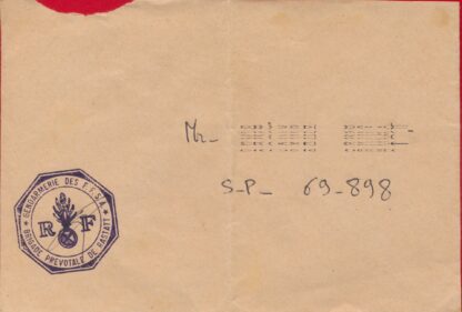 Cachet F.F.S.A - Rastatt - Gendarmerie – Image 2