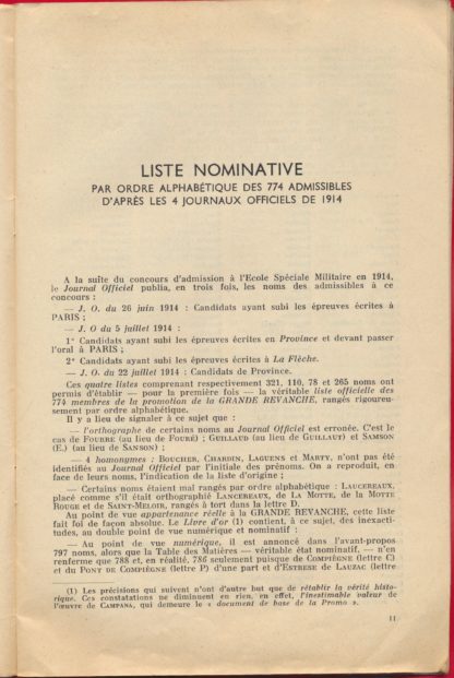SAINT-CYR - Annuaire de la Promotion de la Grande Revanche 1914 – Image 3