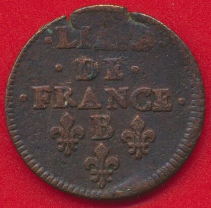 LOUIS XIV - Liard au buste adolescent - 1655 - Rouen – Image 2