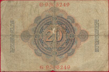 ALLEMAGNE - 20 Mark - 1910 – Image 2