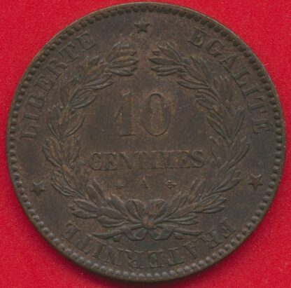 10 Centimes Cérès - 1873 – Image 2