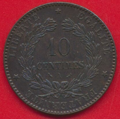 10 Centimes Cérès - 1880 – Image 2