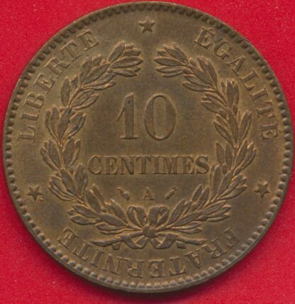 10 Centimes Cérès - 1891 – Image 2